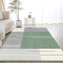 Modernus minimalistinis žalias neslystantis plaunamas didelis kilimas svetainei miegamajam, abstraktus dekoras 140*200cm
