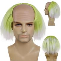 Senolio Plikasis Dangtelis Sintetiniai Pilki Senelio Plaukai su Ūsu ir Antakiais Vyrams Helovino Cosplay Kostiumas Juokingi Plaukai Karnavalas beige