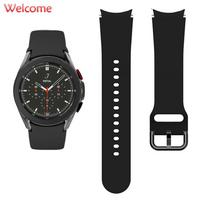 Dirželis Samsung Galaxy Watch 7/6/5/4 44mm 40mm 5 Pro 45mm Silikoninė apyrankė Samsung Watch 4/6 Classic 46mm 42mm 47mm 43mm Galaxy 4 44mm 40mm black