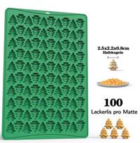 Creative Soft Silicone Gingerbread Man Christmas Tree Cookie Mould 100 Holes Craft Chocolate Mould Mini Pet Puppy Snack Cookie Grinder blue