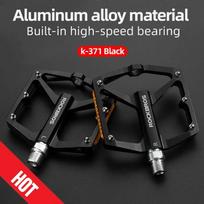 Rockbros Bicycle Pedals Save Effort Aluminum Alloy Anti-Slip Mtb Road Mountain Reflective Bearing Cycling Pedals Bike Accessory black