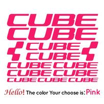 CUBE Dviratis Rėmo Lipdukai Dviračio Decal Aksesuarai Cube Plento Dviračio Kėbulas Vinilinė Lipdukas 34cm X 26cm rožinė