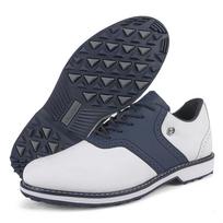 New High-Soled Leather Golf Shoes: Spike-Ready, Wear-Resistant, and Non-Slip for Outdoor Training 42 black