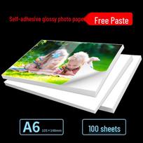 Glossy A4 Self-Adhesive Photo Paper Stickers (115g, 135g, 150g) gray