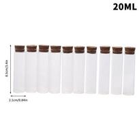 10 vnt Stiklinis mėgintuvėlis su kamštiniu kamščiu Pranešimas Buteliai Stiklainiai Buteliukai Dovanos Art Diy Crafts 5 ml 8 ml 10 ml 12 ml 15 ml 20 ml 25 ml 30 ml white