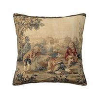 Prabangus Vintažinis Europos Bohemijos Gėlių Aubusson Pagalvės Užvalkalas Sofai Aksominis Antikinis Prancūziško Stiliaus Pagalvės Užvalkalas Dekoracija 30x30cm 12x12in beige