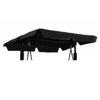 UV spinduliams atspari sūpynių sėdynės stogelio uždangalas su raišteliais lauko naudojimui Black,3Seater-190*132*15cm/75*52*6in black