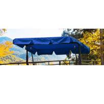 UV spinduliams atspari sūpynių sėdynės stogelio uždangalas su raišteliais lauko naudojimui Blue,3Seater-190*132*15cm/75*52*6in