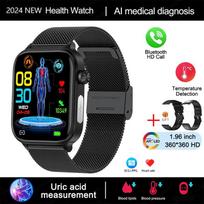 2026 Naujas išmanusis laikrodis EKG+PPG Sveikatos diagnostika Vyrai Moterys Laikrodis Kraujospūdžio išmanusis laikrodis Silicone+leathe+mesh