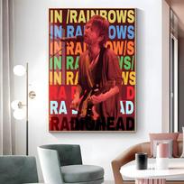 1 vnt. Populiarios muzikos roko grupės R-Radiohead plakato lipduko spaudinys Vandeniui atsparus sienos meno kūrinys svetainei, miegamajam, namų dekoravimui 10x15cm No Frame brown