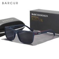 BARCUR Design TR90 Akiniai nuo saulės Vyriški poliarizuoti lengvi sportiniai akiniai nuo saulės Moteriški akiniai Priedai Oculos UVAB apsauga black