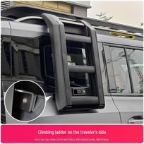 Jetour Traveler ShanHai T2 Aliuminio Stogo Šoninės Kopėčios & Galinio Langelio Platforma gray