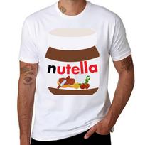 nutella marškinėliai Laisvalaikio kasdieniai trumpomis rankovėmis marškinėliai L brown