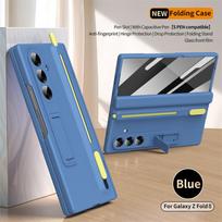 Skirta Samsung Galaxy Z Fold 8 Ultra 8 7 6 5 4 3 Su lietimui jautriu rašikliu ir teleskopine angos dėklas Pilnas vyris Ekrano apsauginė plėvelė Laikiklio dangtelis For Galaxy Z Fold3 dangaus mėlyna spalva