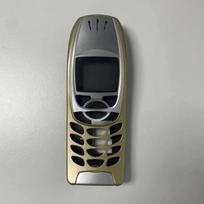 Nokia 6310 dėklas Korpusas 6310i Baterija Vidurinis rėmelis Priekinis rėmelis Keičiama dalis (Nėra telefono klaviatūros) auksinė