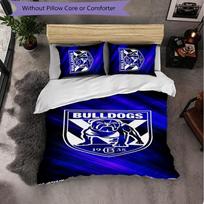 Canterbury-Bankstown Bulldogs Pattern Microfiber 3Pcs Bedding Set Decor Duvet Cover Set For Bedroom Home Use 135cm*200cm