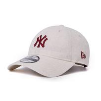 New Era New York MLB linen texture soft top curved brim embroidery NE920 cotton peaked cap men and women same style couple style off-white 60667615 balta