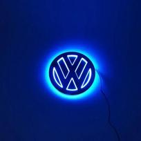 VW 11cm 5D Logotipo Šviesa LED Galinio Ženkliuko Šviesa Priekinės Grotelės Skirta VW CC Bora Golf Jetta POLO MAGOTAN Passat Logotipo Šviesa Bagažinės Lipdukas 11cm mėlyna
