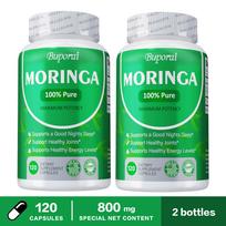 Buporai Moringa kapsulės 120 vnt. — Kasdienė gerovė, maistinių medžiagų palaikymas, antioksidantų palaikymas 120*2