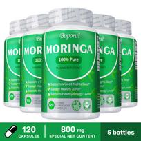 Buporai Moringa kapsulės 120 vnt. — Kasdienė gerovė, maistinių medžiagų palaikymas, antioksidantų palaikymas 120*5