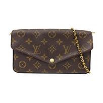 [Pre-Owned] Felicie Pochette Classic Monogram Coated Canvas And Leather Three-In-One Chain Bag - Very Good #18WU8A2 ONE SIZE black