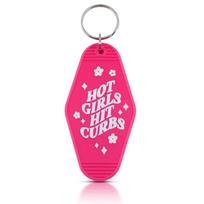 Spicy Girl Retro Rose Red Keychain: Quirky American-Style Car Accessory rožinė raudona spalva
