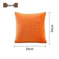 Vaikiška plaunama aksominė sensorinė vibruojanti pagalvė - Puiki Kalėdų dovana 34cm x 34cm oranžinė