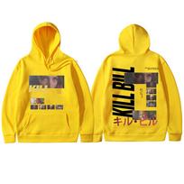 Classic Vintage Action Movie Kill Bill Double Sided Print Hoodie Quentin Tarantino Hoodies Men Women Sweatshirt 3XL yellow