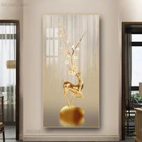 Nauji Kinijos Fengshui Auksinio elnio drobės paveikslai Abstraktūs Zen akmens plakatai ir spaudiniai Modernus prabangus sienų menas verandos dekoravimui 60cm×170cm NoFrame