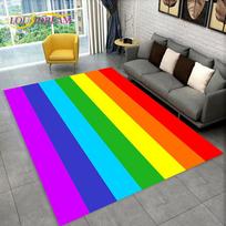 Iliuzija Vaivorykštės Chromatinė Spalva Plotinis Kilimas, Kilimas Namams Svetainei Miegamajam Sofa Durų Kilimėlis Dekoravimas, Vaikams Neslystantis Grindų Kilimėlis 3D 40cm x 60cm multi