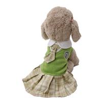Pet Dog Clothes Sweater Dress Teddy Corgi Fa Doubi Bear Spring and Autumn Comfortable Cute Cat Clothing XS gray