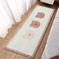 Rožinis mielas miegamojo kilimas plaukuotas mergaitės vaikų kambario kilimai lovos kambario dekorui svetainės kilimas svetainės šildomas kilimėlis vaikams Korėja 40x120CM beige
