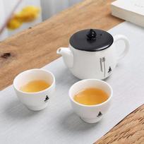 Kungfu Travel Tea Set Ceramic Portable Teapot Cute Cup Set of Cups and Mugs Puer Tea Leaf Infuser Gaiwan Kettles Yixing Kettle gray