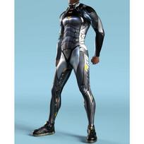 Mecha 3D spausdintas catsuit suaugusiems vyrams Užtrauktukas Kombinezonas Zentai Bodysuit Žaidimų vakarėlio kostiumas Moteriškas Cosplay apranga 2024 Adult L gray