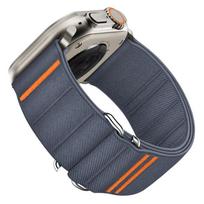Nailono kilpos dirželis Apple Watch juostai 49mm 46mm 42mm 45mm 44mm Sportinė apyrankė IWatch serijai Ultra 2 10 9 8 7 SE 6 5 4 Correa Series 10 46mm gray