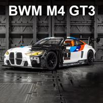 1:24 BMW M4 GT3 Lydinio Sportinio Automobilio Modelis Die-cast Metalinis Žaislinis Automobilis Transporto Priemonės Modelis Simuliacija Garsas ir Šviesa Atgal Patraukiamas Kolekcija Vaikų Dovana M4GT balta