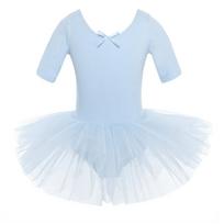 Vaikų mergaičių vakarėlis Tiulis baleto šokių apranga Gimnastika Trikota Šokanti Tutu suknelė Balerinos kostiumas 3-4 Years mėlyna