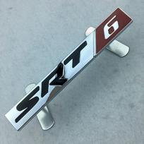 3D Metalinės Automobilio Emblemos Ženkleliai Lipdukas Srt 6 8 10 Naujas SRT6 gray