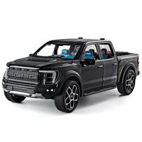 1/20 Ford Raptor F150 Pikapas Lydinio Sunkvežimis Automobilio Modelis Metalinis Liejamas Visureigis Automobilio Modelis Garsas Šviesa Simuliacija Vaikų Žaislas Dovana juoda