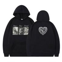 Sabrina Carpenter Geriausio Draugo Grafika 2025 Hoodie Vyrams Moterims Laisvalaikio Žiemos Ilgomis Rankovėmis Madingas Hip-hop'o Megztinis Gatvės Apranga Viršutiniai Drabužiai 2XL gray
