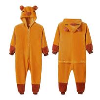 Šiltas vaikams Helovino Kigurumi Kapibara Vienetinis pižama Animacinis kostiumas Karnavalo Cosplay Pižama Šventinė suknelė 100cm orange