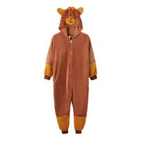 Šiltas vaikams Helovino Kigurumi Kapibara Vienetinis pižama Animacinis kostiumas Karnavalo Cosplay Pižama Šventinė suknelė 140cm brown