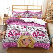 Barbie Animacinis Anime Mielas Visų Sezonų Antklodės Užvalkalas Antklodė Patalynės Komplektas Minkštas Antklodės Užvalkalas ir Pagalvės Užvalkalas Viengulis/Dvigulis/Karalienės Dydžio/Karališko Dydžio 70x130cm 2pcs
