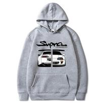 Initial D Supra Hoodies Vyrams Ir Moterims, Manga Spausdinimo Laisvas Kasdienis Džemperis, Ilgomis Rankovėmis, Japoniško Stiliaus, Pavasaris Ruduo S-3xl 3XL gray