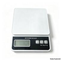 Daugiafunkcinė virtuvinė svarstyklė: Tikslus svėrimas kepimui ir maisto gaminimui 5 kg / 1 g balta