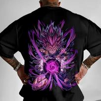Dragon Ball Vegeta Vasariniai Marškinėliai Vyrams Moterims Laisvalaikio Sportiniai Gatvės Fitneso Laisvi Patogūs Medvilniniai Per dydį Trumpos Rankovės Viršus 4XL blue