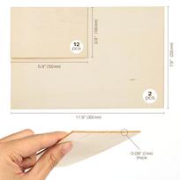 14pc Blank Plywood Unfinished Basswood Sheets for For Craft DIY Project Wood DIY Craft Accessories, 2mm white