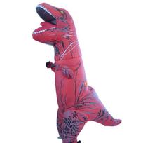 Pripučiamas tiranozauro kostiumas suaugusiems ir vaikams – dinozauro kostiumas Child 120-150cm beige