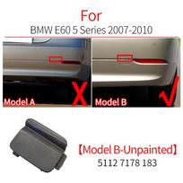 BMW E60 Automobilio Galinio Buferio Vilkimo Kablys Dangtelis Dangtelis Priekabos Dangtelis Aksesuaras Juodas Baltas BMW 5 Serijai 2003-2010 520 525 530 535i Model B Unpainted black