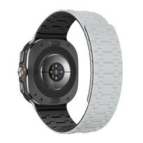 Magnetic Loop Band for Samsung Galaxy Ultra Watch 2025 Silicone Sports Strap for GALAXY ultra 7 WATCH 47MM Men No Gaps Bracelet Galaxy Ultra 47mm white